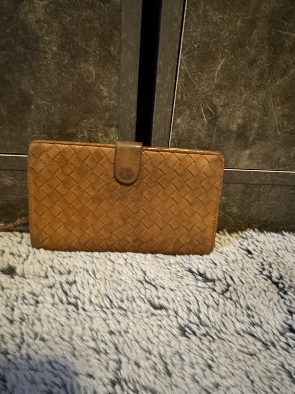 Bottega Veneta Tan Intrecciato Leather Wallet